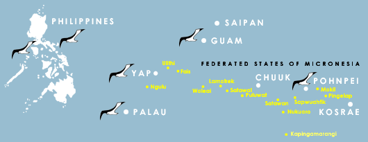Map of the PMA stations in the Philippines and Micronesia