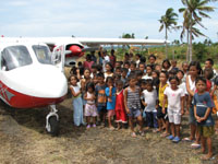 Airplane on the island of Katakian, Philippines